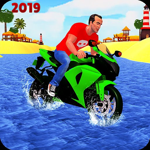Beach Water Surfer Bike Rider: Motorcycle Stunts - APK Download, MOD, Hack Tool, Cheats