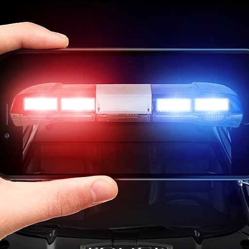 Police siren flasher sound APK download icon